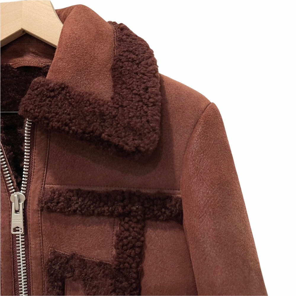 ♦️SOLD♦️ALLSAINTS Asher Shearling Biker Jacket - Picture 4 of 16